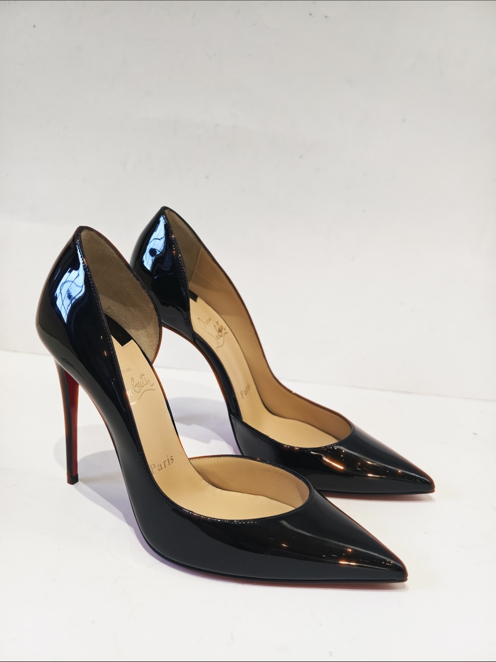 Christian Louboutin Iriza 100 Patent Leather D'Orsay Pumps - Picture 5 of 10